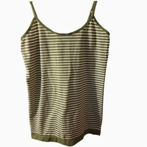 ^5/25* Grane large green white striped cami tank